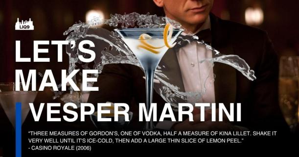 Vesper Martini – ค็อกเทลสุดคลาสสิกจาก James Bond | เรื่องราวและสูตรต้นตำรับ