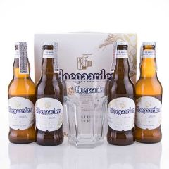 Hoegaarden  Witbier Bottle Set of 5 with Glass 330ml x 1