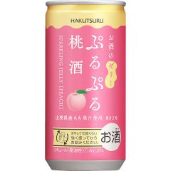 Hakutsuru  Purupuru Sparkling Jelly Sake Peach (190 ml) (Pack 30 Can)